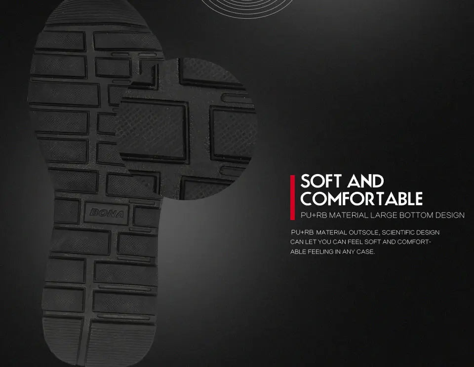 BONA 2022 New Designers Suede Casual Shoes Men Sneakers Outdoor Walking Shoes Man Comfortable Shoes Walking Footwear Mansculino - Sun Studio