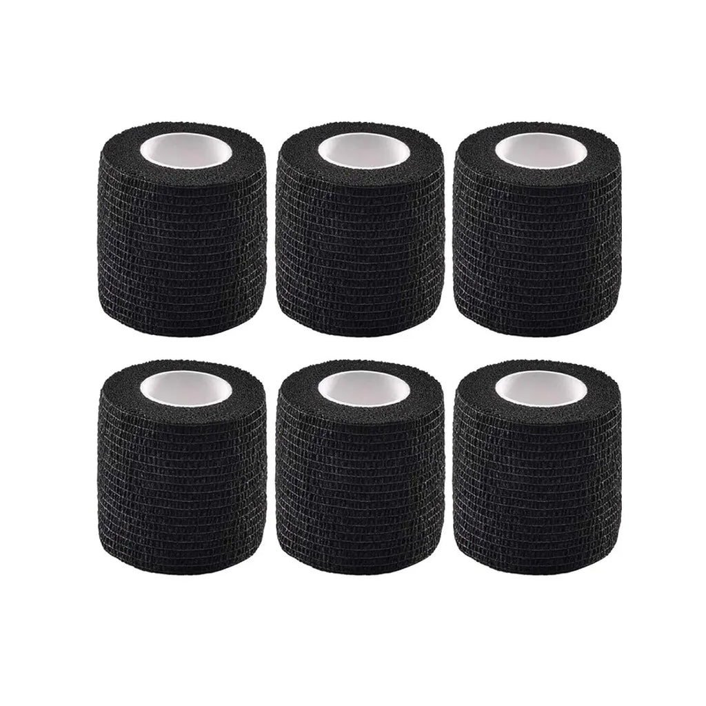6/12/24 Black Tattoo Grip Bandage Cover Wraps Tapes Nonwoven Waterproof Self Adhesive Finger Wrist Protection Tattoo Accessories - Sun Studio