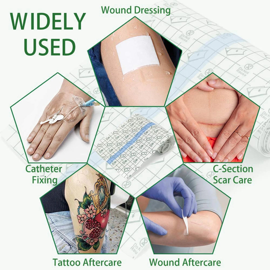 10M Waterproof Protective Tattoo Healing Film For Aftercare Bandage Transparent Skin Repair Wrap Roll - Sun Studio