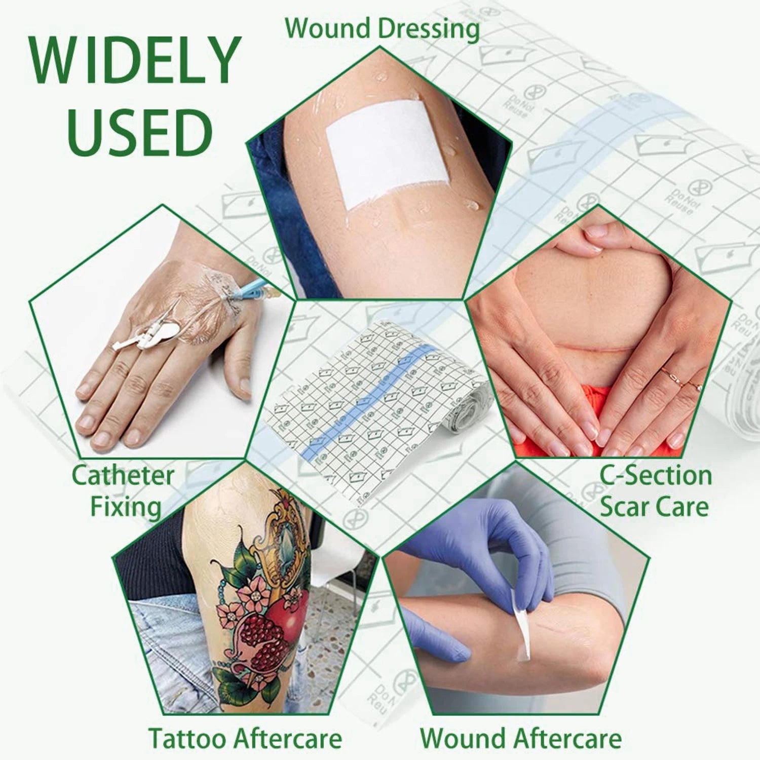 10M Waterproof Protective Tattoo Healing Film For Aftercare Bandage Transparent Skin Repair Wrap Roll - Sun Studio