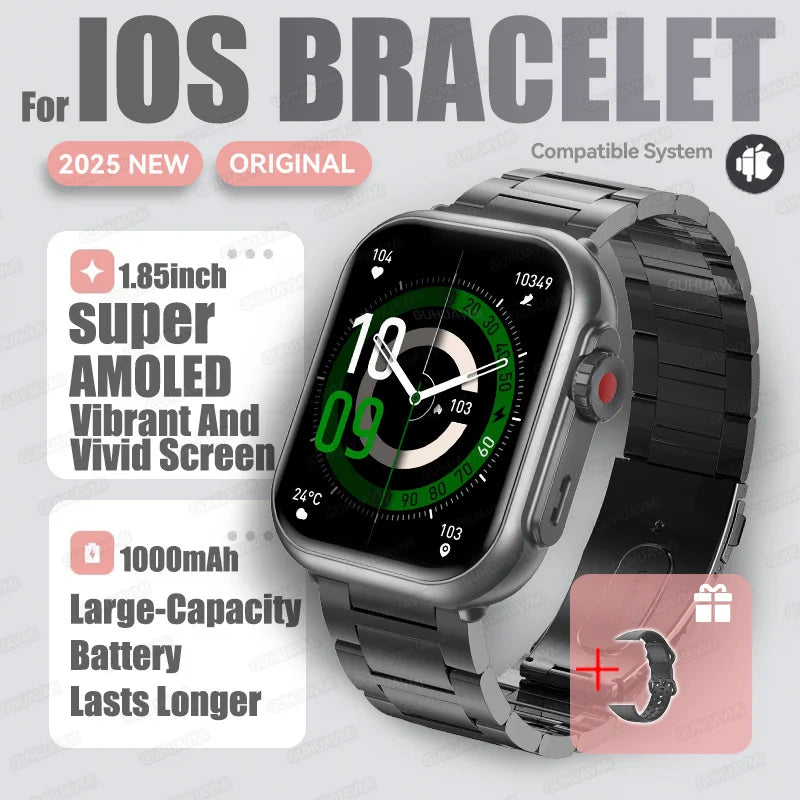 2025 New 1000mAh Battery Smart Watch For Men Women Bluetooth Call Heart Rate Monitor Watches IP68 Waterproof Sports Smartwatches - Sun Studio