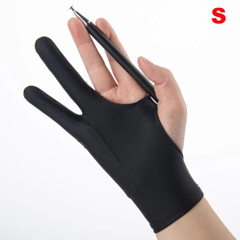 Drawing Gloves Palm Rejection Two Finger Hand Gloves for Tablet Digital Board Screen Touch Drawing Anti-fouling Gloves - Sun Studio