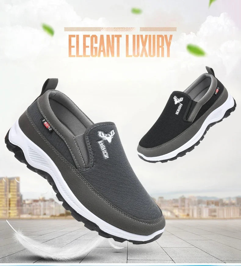 Men Running Hiking Sneakers Breathable Orthopedic Travel Plimsolls Slip On Comfortable for Outdoor Activity Hiking Walking - Sun Studio
