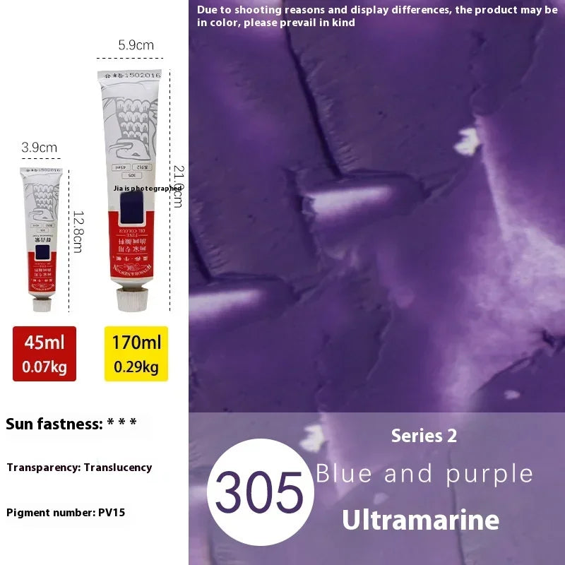 45ml Ölmalerei Transparente Tube Schnell trocknend Weiß Gold Silber Professionelle Farbmalbedarf für Künstler Studenten Anfänger