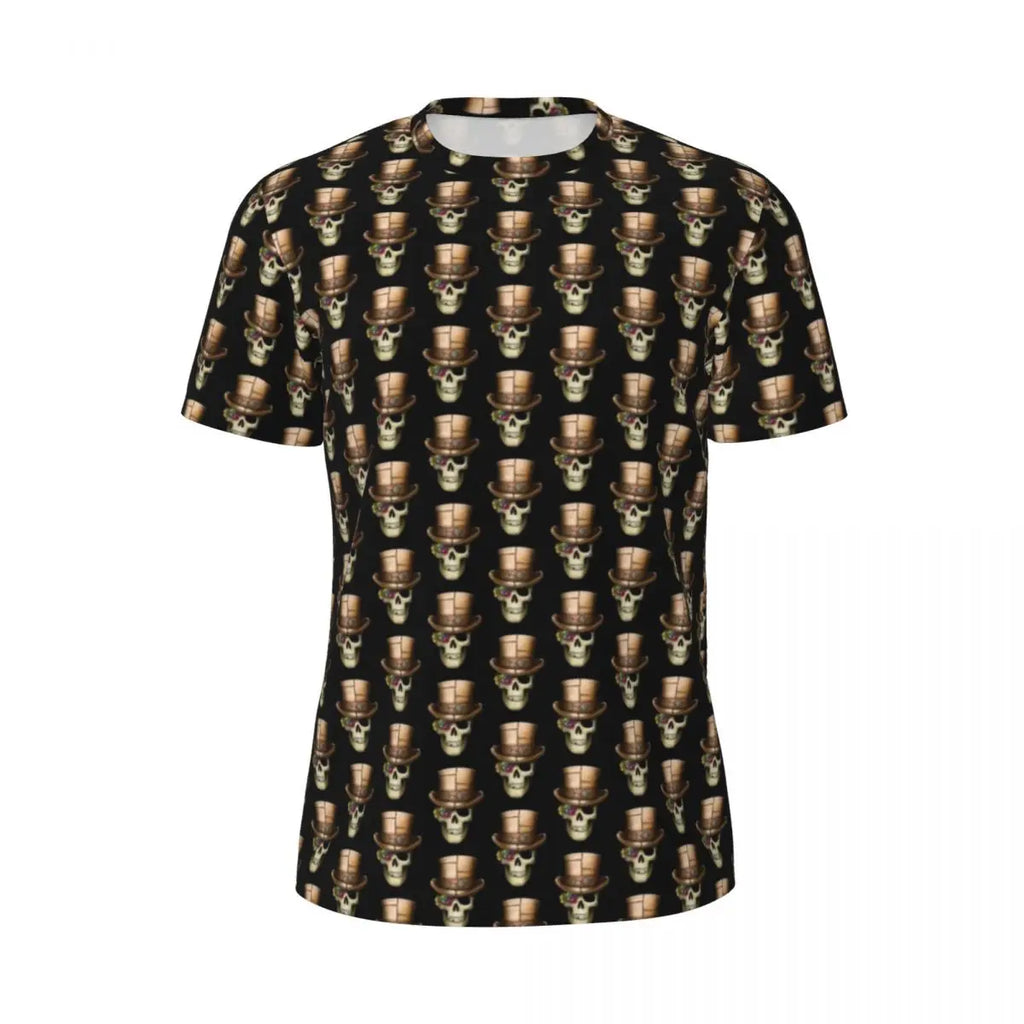 Gym T Shirt For Men Steampunk Design T-Shirts Fashion Wonderful Clockwork Vintage Summer Tees O Neck Streetwear Design Tops