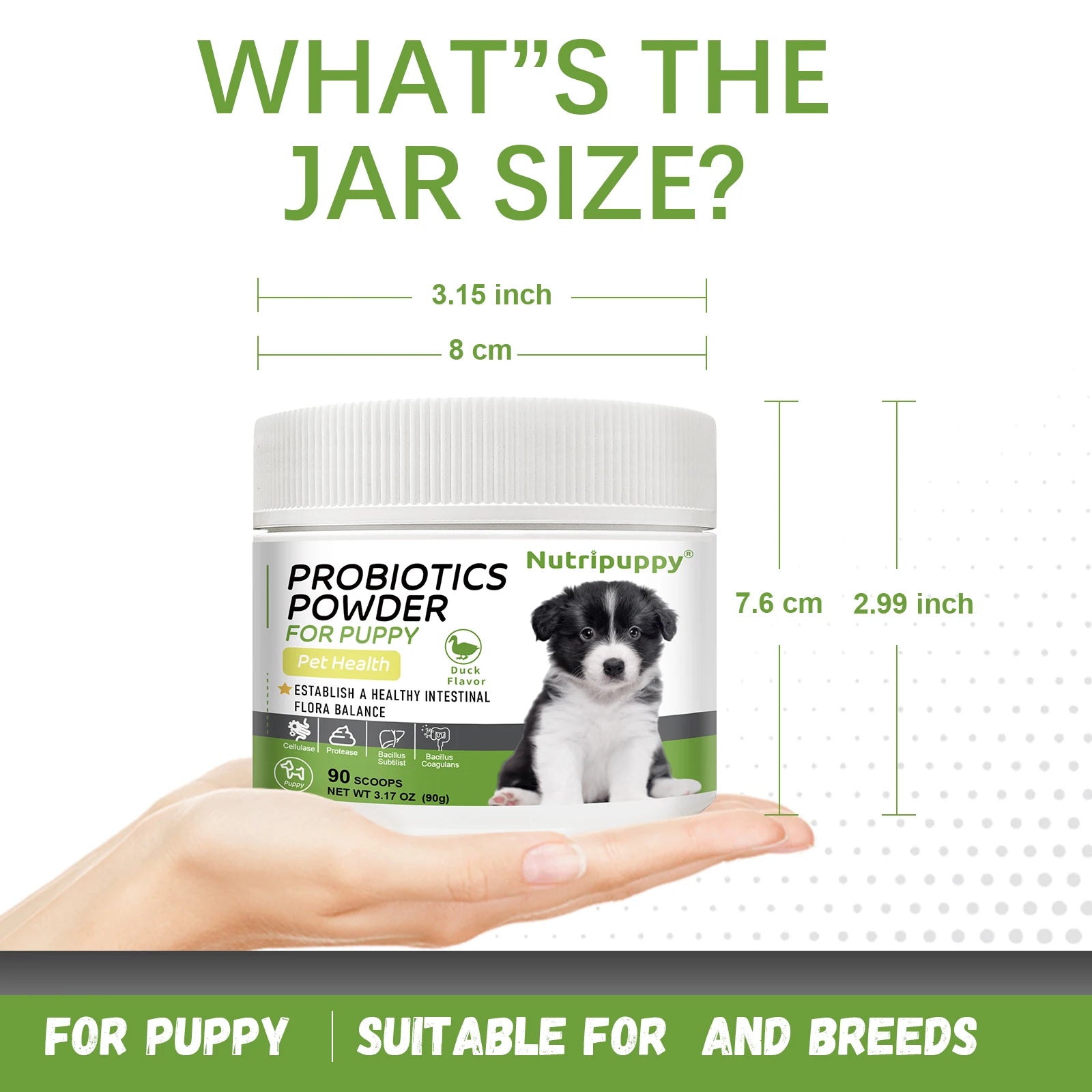 Dog Probiotic Powder Supplement - Supports Digestive Health&Relieves Diarrhea,Boosts Immune System for Puppy Adult Senior Dogs - Sun Studio