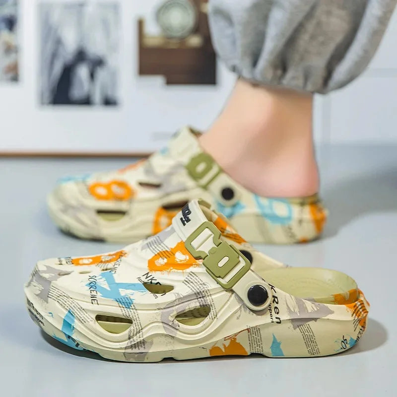 Men's Summer Outdoor Sporty Thick-Heeled Sandals Big Size 46 Head-To-Toe Dual-Purpose Beach Shoes Comfortable Wearing Experience - Sun Studio