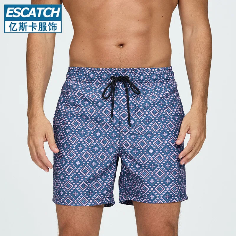 Quick-drying swimwear men beach shorts men's swimming trunks suit bath man holiday shorts quarter-print swimming trunk swimsuit - Sun Studio