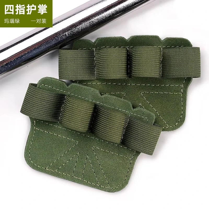 Cowhide Gym Gloves Grips Anti-Skid Weight Power Belt Lifting Pads Deadlift Belt Workout Crossfit Fitness Gloves Palm Protection - Sun Studio