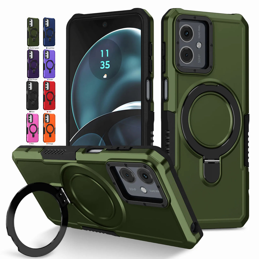 Military Grade Armor Case For Motorola Moto E14 G04S G04 G24 G54 G14 G84 G22 E13 Cover Shockproof Stand Holder Coque Shell Funda - Sun Studio