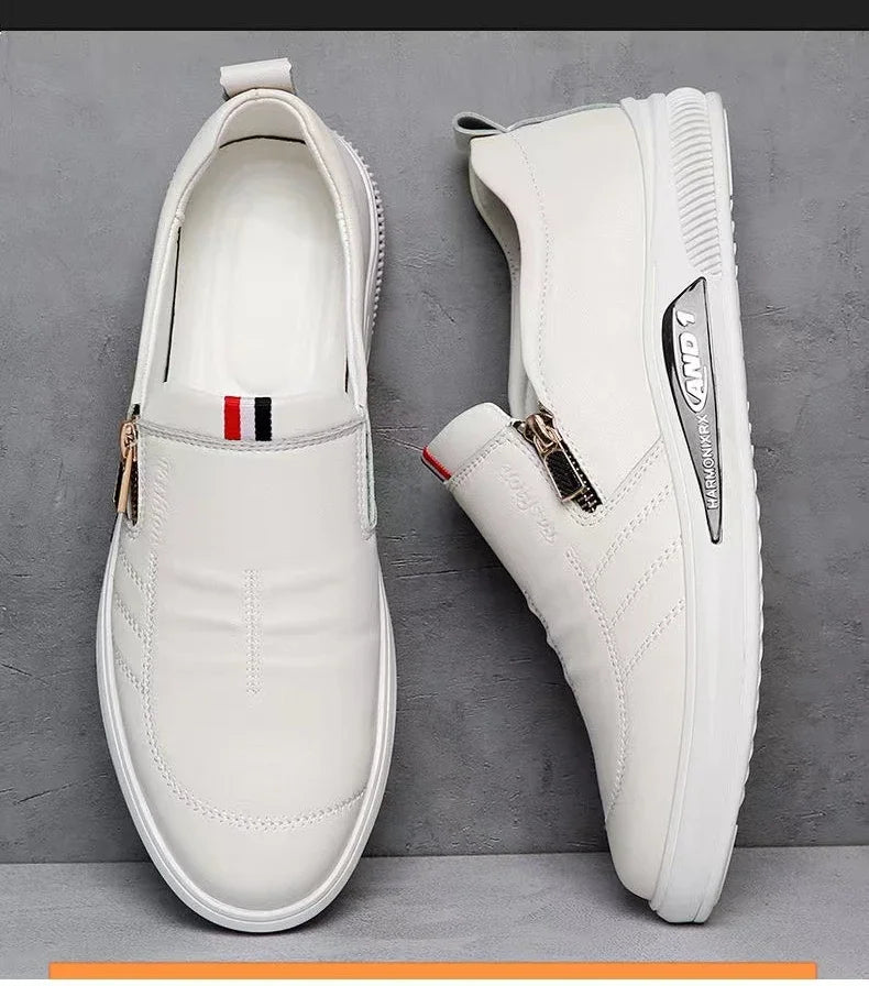 Casual Leather Shoes Men Loafers Trend Brand Business Shoes Autumn Slip on Flat Man Sneakes Comfortable Moccasins Zapatos Hombre - Sun Studio