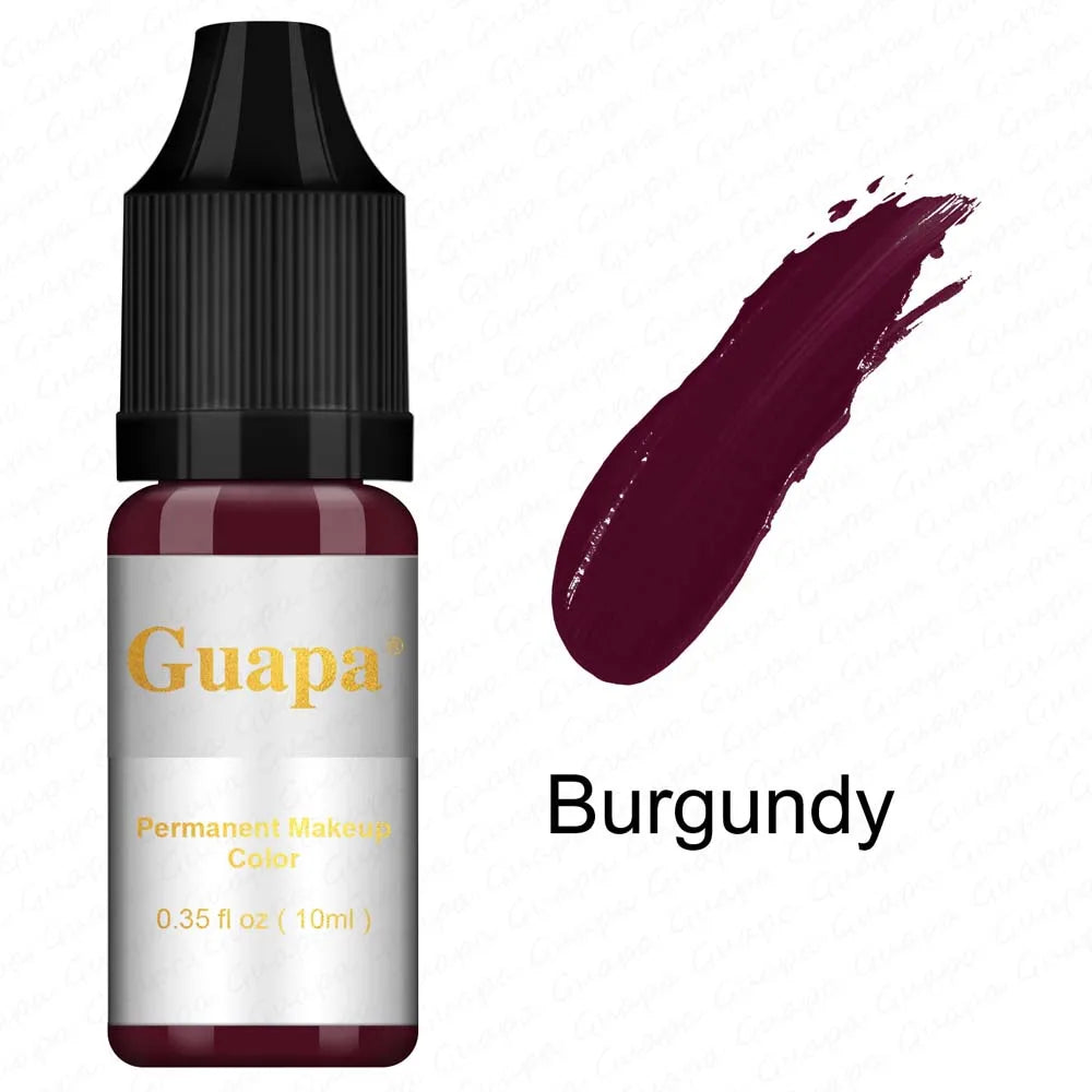 10ML Tattoo Ink Mikropigment Lippen Augenbrauen Permanente Makeup Pigment Tattoo Zubehör für Tattoo Augenbrauen Eyeliner Lippen