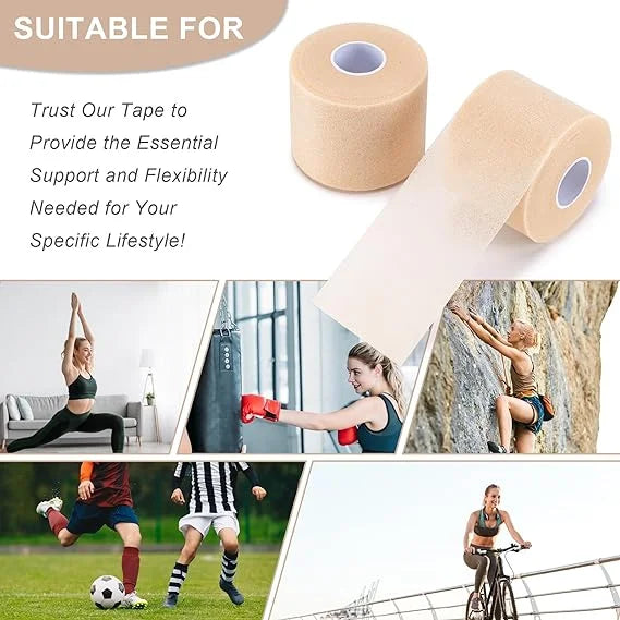 RGGMQQ 1PCS Pre Wrap Athletic Tapes Hair Prewrap Strip Tapes for Soccer Ankles Wrists Sports Foam Tape- Protect for Hands Knees - Sun Studio
