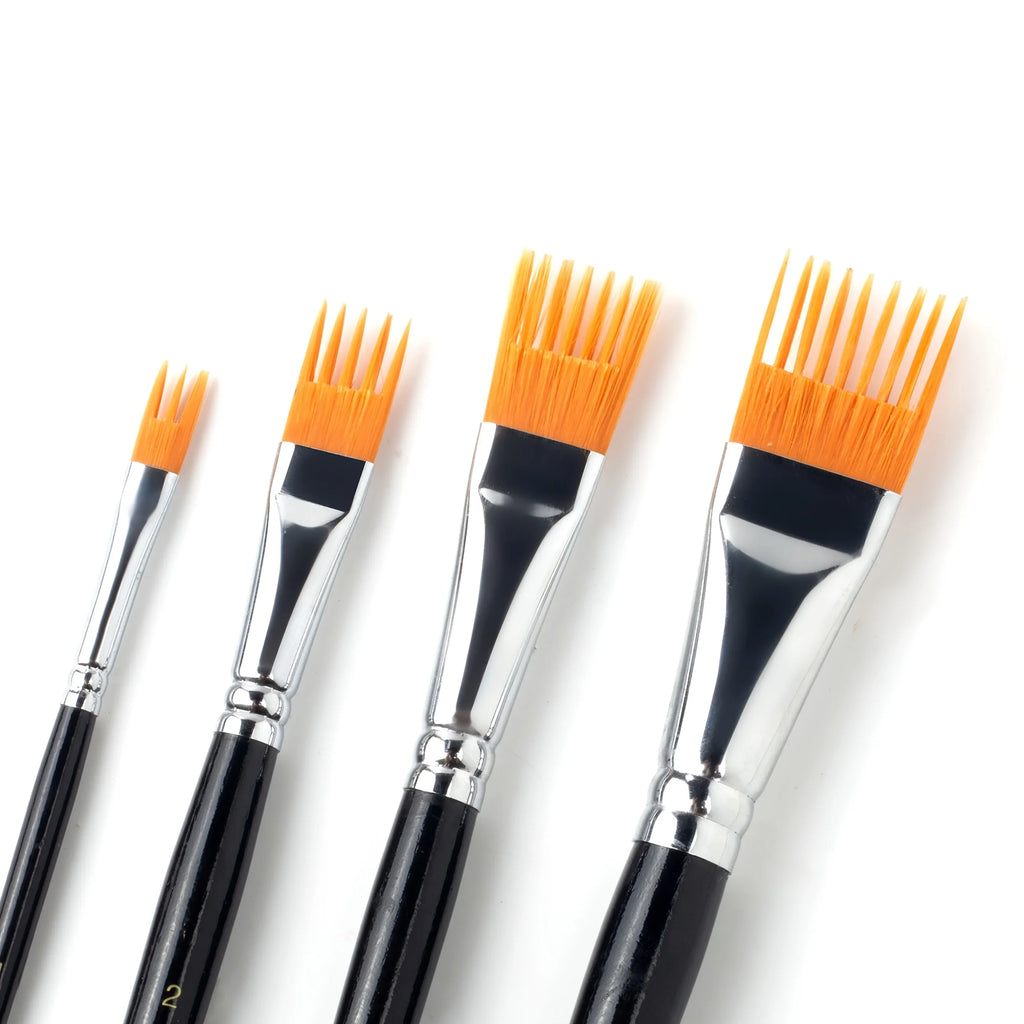 Nylon Bristle Watercolor Brushes - Available in Multiple Sizes for Artists' Variety of Painting Techniques, Painting Accessories - Sun Studio