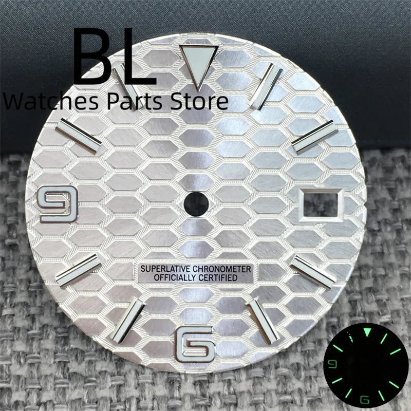 BLIGER 36mm40mm Hochwertiges Silber BLand-Dwelwe Herren Uhrengehäuse für NH35 Bewegung Uhren Teile Saphirglas 10BAR Uhrenbox