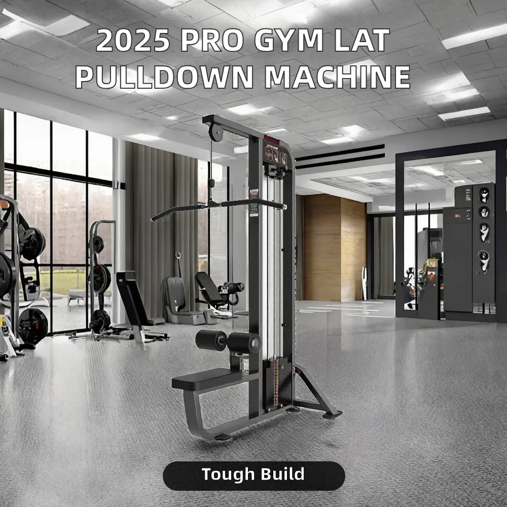Commercial Gym Pin Load Selection Machine Lat Pulldown Seated Equipment With Adjustable Function For Chest And Arms Training - Sun Studio