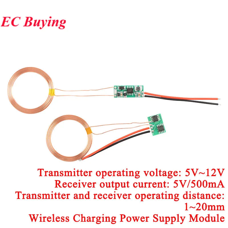 Wireless Power Supply Module Wireless Charger Module Charging Transmission 5V to 12V High Current Circuit Board for DIY Phone - Sun Studio