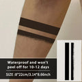 1Pc Geometry Arm Band Waterproof Temporary Tattoo Stickers, Long-lasting Waterproof for One to Two Weeks, Suitable for Arm, Leg. - Sun Studio