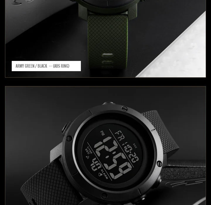 SKMEI Men Fashion Digital Watch Large Dial Alarm Clock Waterproof Watches Sport Outdoor Sports Men's Electronic Watch - Sun Studio