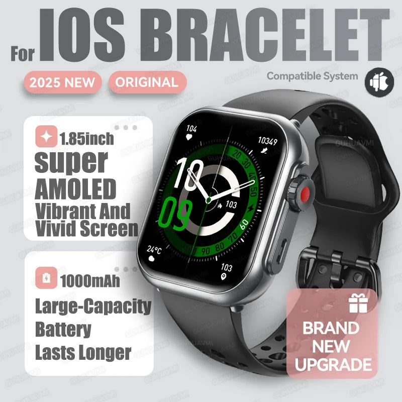 2025 New 1000mAh Battery Smart Watch For Men Women Bluetooth Call Heart Rate Monitor Watches IP68 Waterproof Sports Smartwatches - Sun Studio