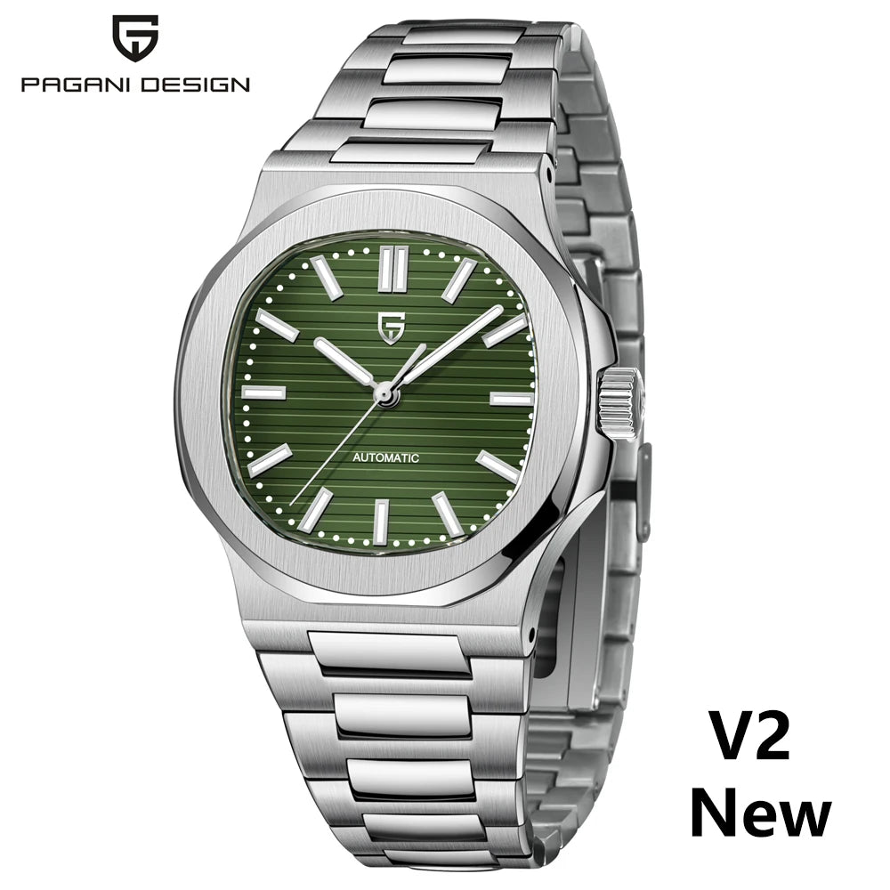 PAGANI DESIGN 2025 New Men's Watches Luxury Automatic Watch For Men Mechanical 40MM WristWatch Stainless Steel AR Sapphire glass - Sun Studio