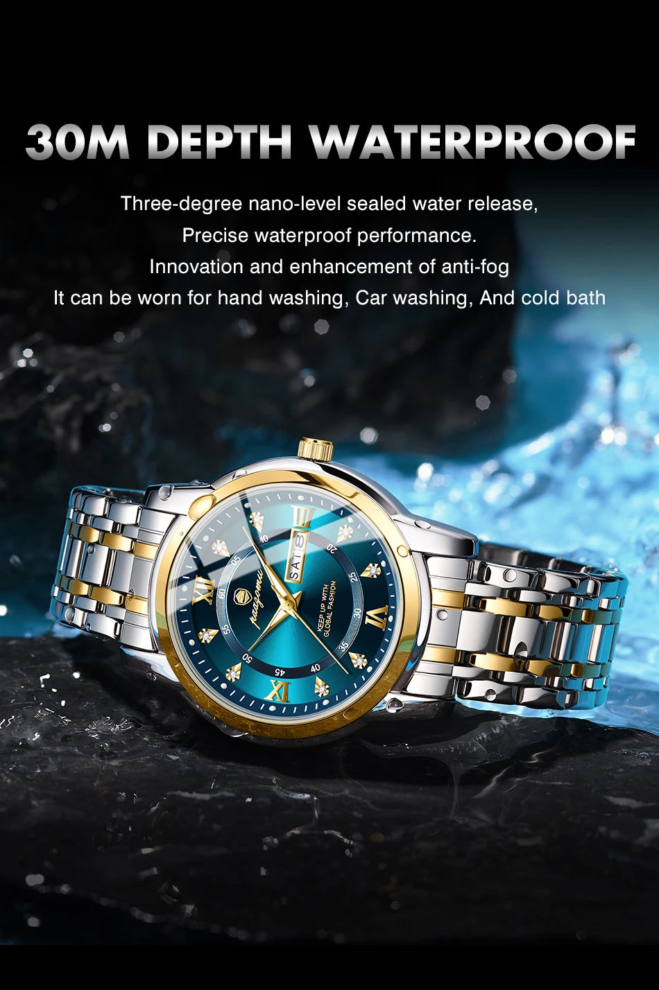 PAAZOMU Classic Casual Quartz Watch Men Women Waterproof Luminous Dial Business Dress Wristwatch Comfortable Watches Male+Box - Sun Studio