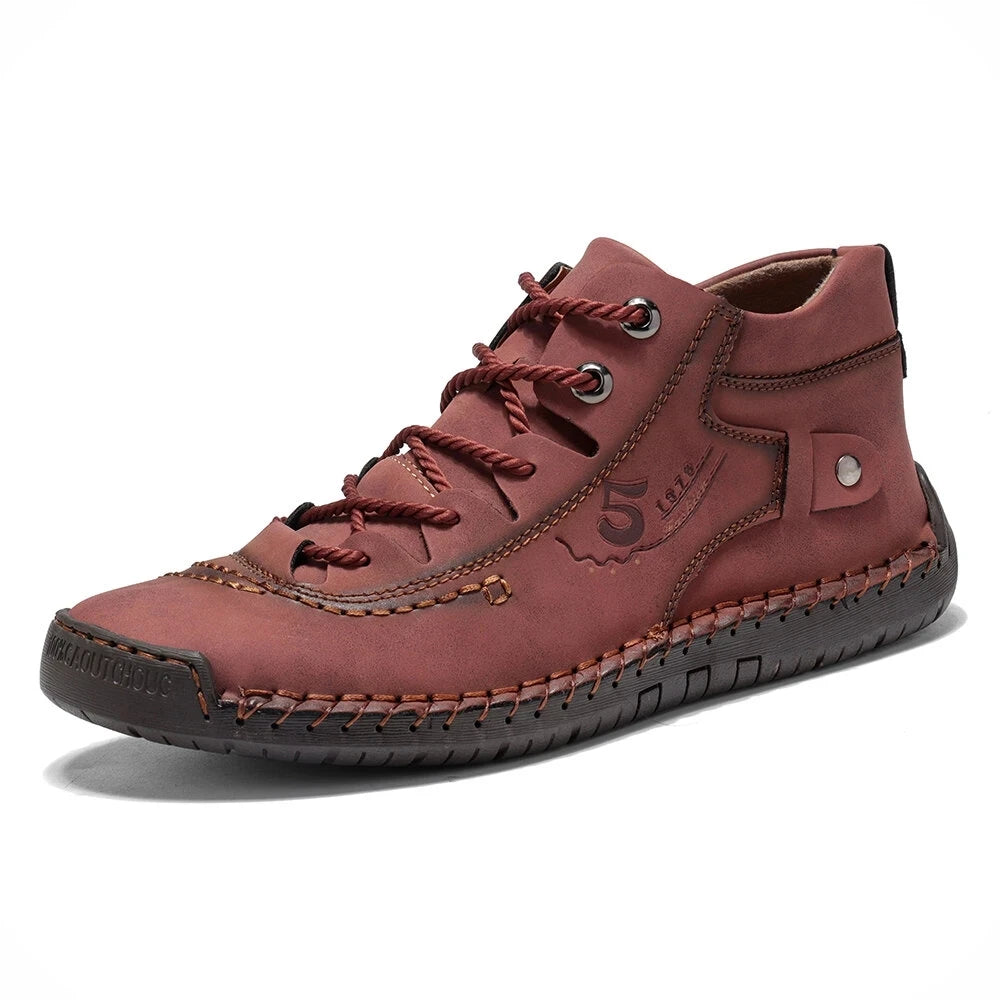 Handgefertigte lässige Lederschuhe für Männer Stiefeletten Herren Slipper bequeme Gehschuhe Herren Flats Sonderverkauf Mokassins Schuhe Übergröße