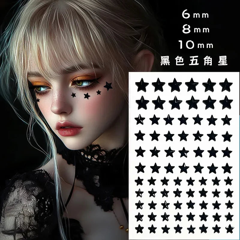 Star Face Makeup Diamond Patch Dazzling Star Festival Modernist Face Stickers Women Girls Colorful Rhinestone Tattoo Eyes Deco - Sun Studio