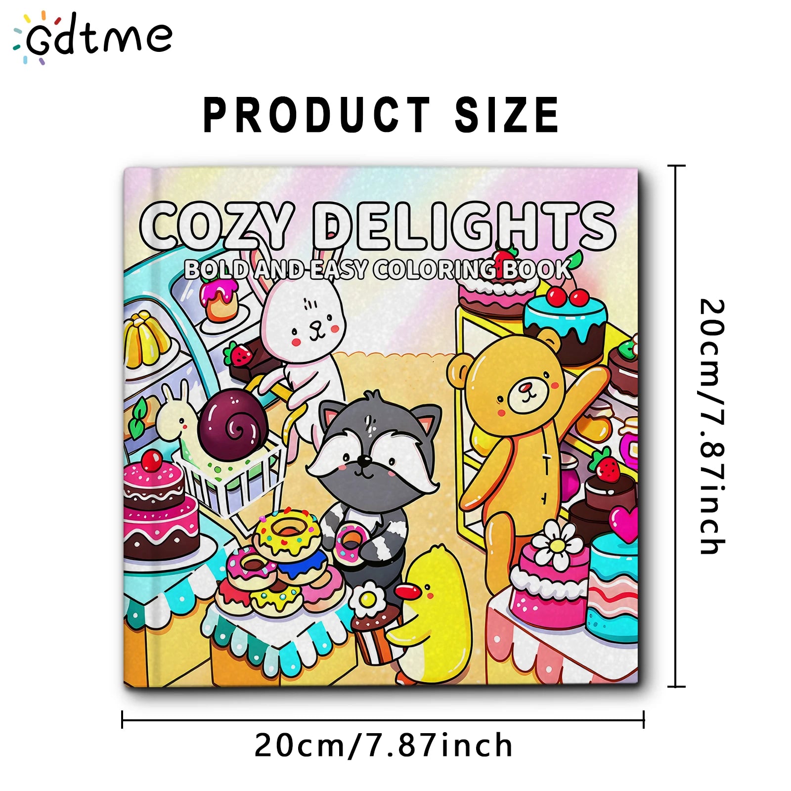 COZY DELIGHTS Cute & Comfy Coloring Book for Adults Cute Drawing Book Perfect Gift for Party and Birthday - Sun Studio