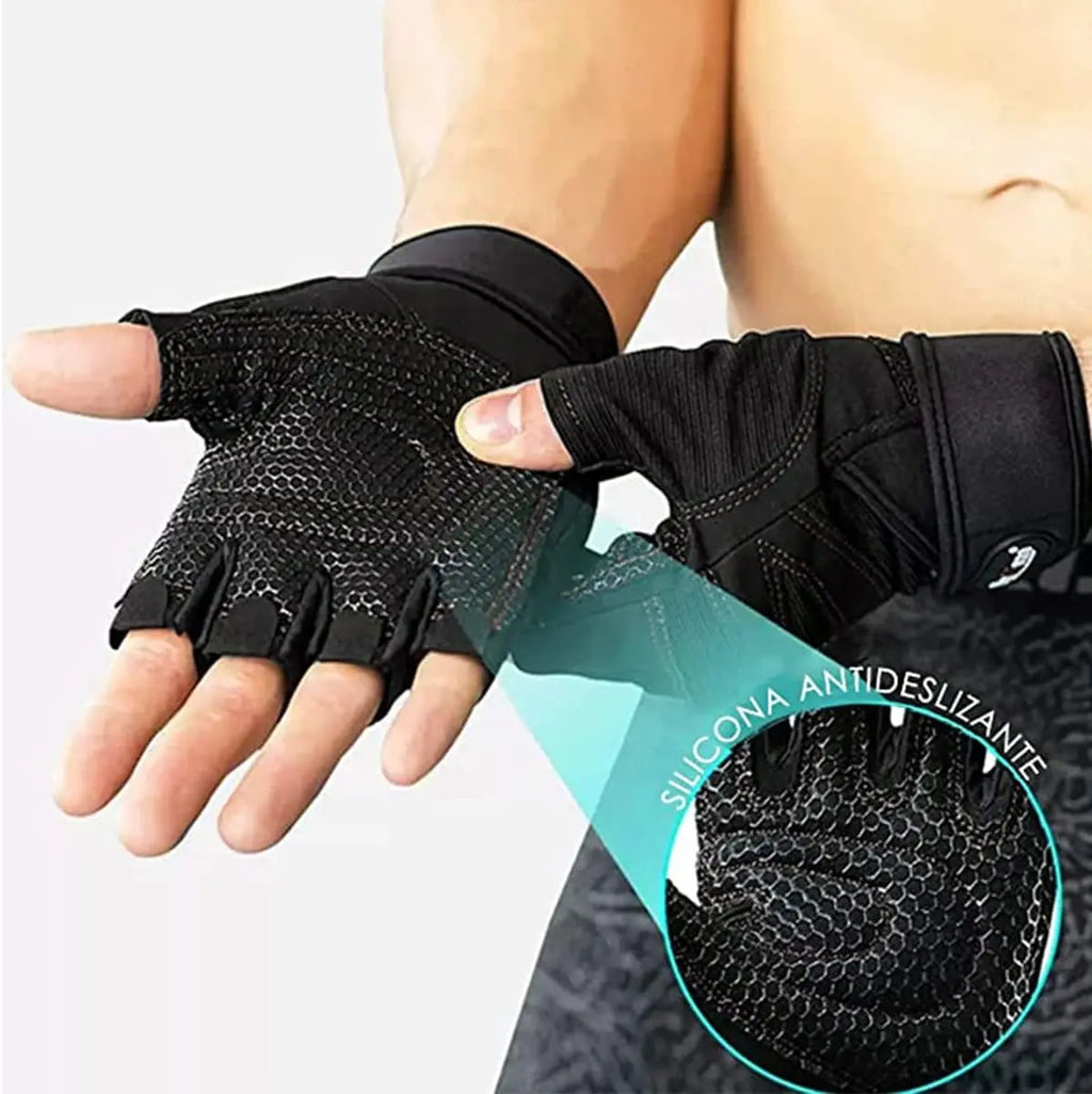 Gym Gloves, Gym Sports Gloves, Anti-slip and Breathable Gloves, Design Wrist Protective Gloves for Men and Women for Running - Sun Studio