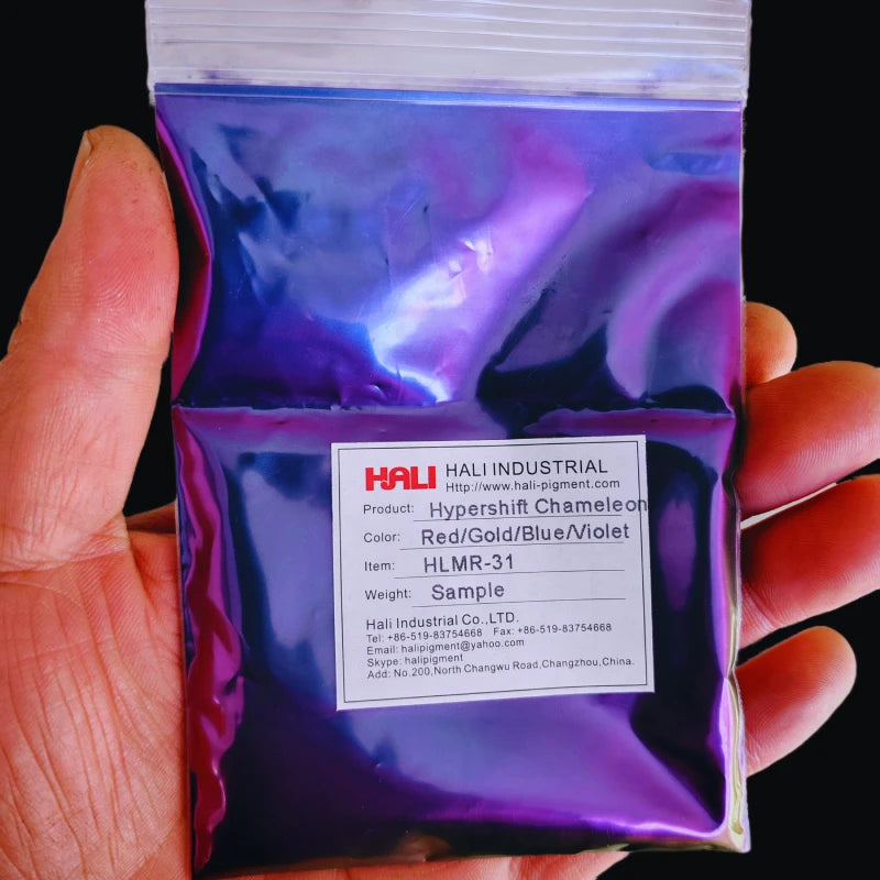 1G/Glas Super Chamäleon Automobilfarbe Pigmentpulver Hypershift Chamäleon Pigment Farbenwechsel Blau/Rot/Violett Artikel:HLMR-46