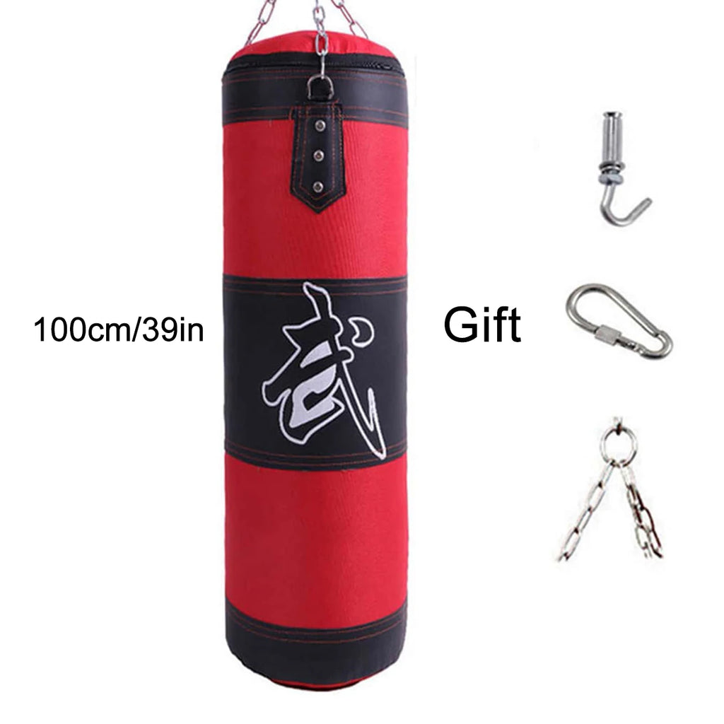 Punch Sandbag Heavy Boxing Punching Bag with Ceiling Hook Steel Chain Fitness Training MMA Kickboxing Muay Thai Karate Taekwondo - Sun Studio