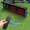 Gym Timer, Interval Clock with Clear LED, Crossfits Timer Countdown/Up Stopwatch, Wall Workout Timer with Remote for Gym - Sun Studio