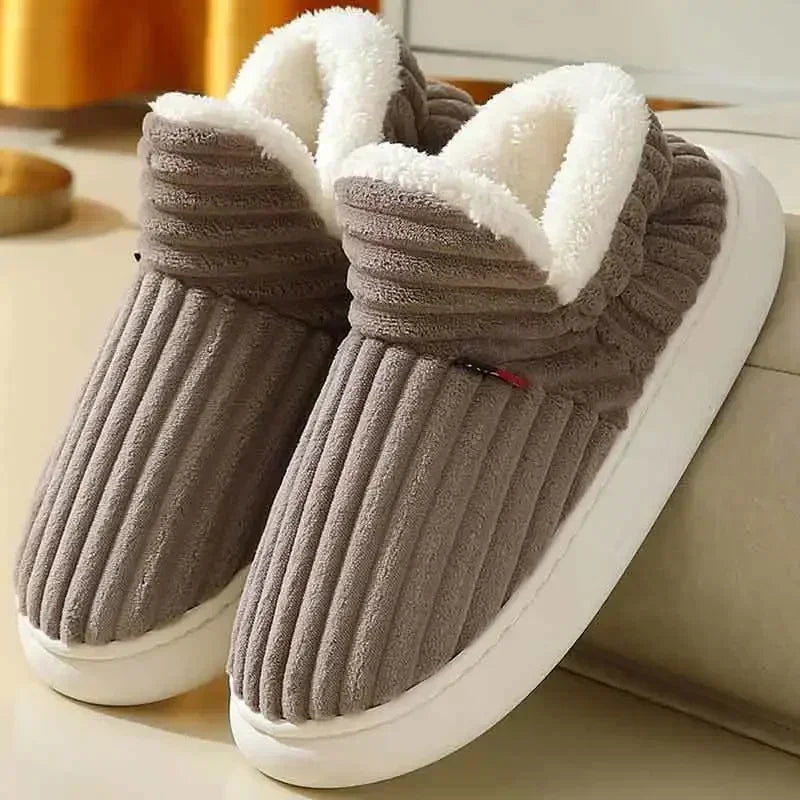 Warme Flausche Hausschuhe Frauen Männer Winter Neue Mode Komfort Plüsch Hausschuhe Zuhause Innen Außen Weiche Dicke Sohle Baumwollschuhe