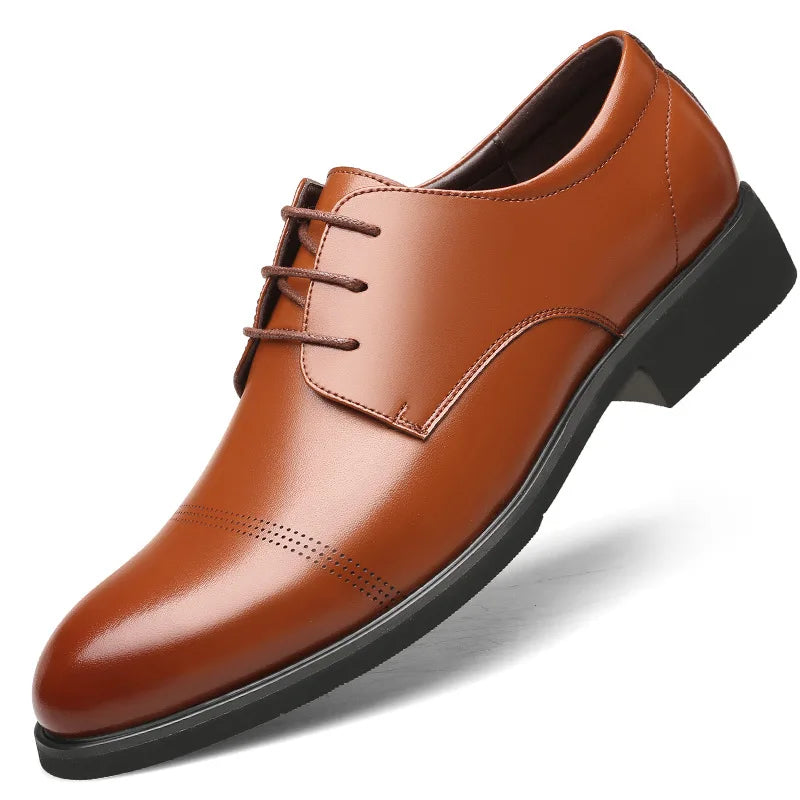 Height Increasing Shoes Men Taller Elevator 6CM Invisible Insole for Daily Men's Heighten Increased Wedding Oxfords Office Male - Sun Studio