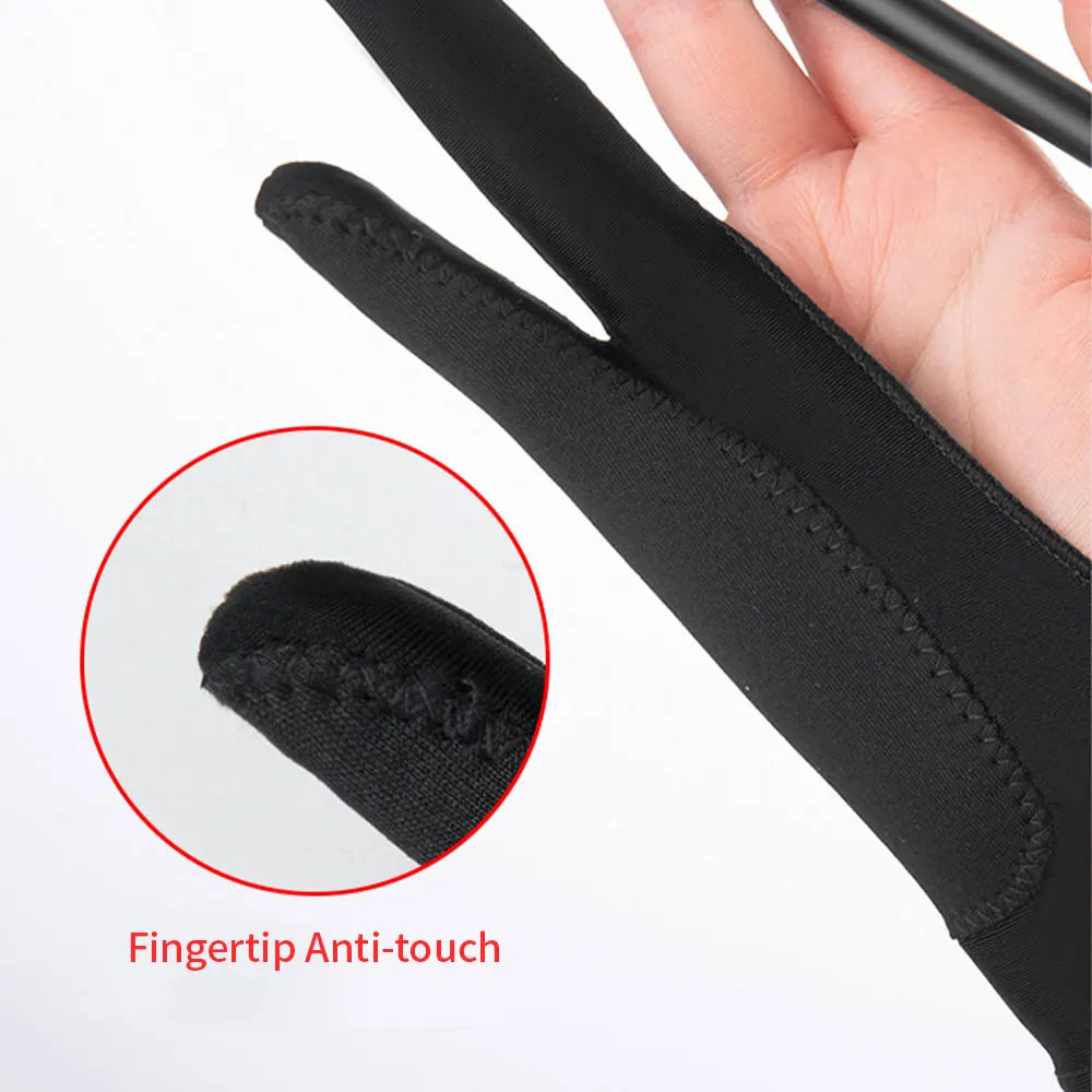 Drawing Gloves Palm Rejection Two Finger Hand Gloves for Tablet Digital Board Screen Touch Drawing Anti-fouling Gloves - Sun Studio