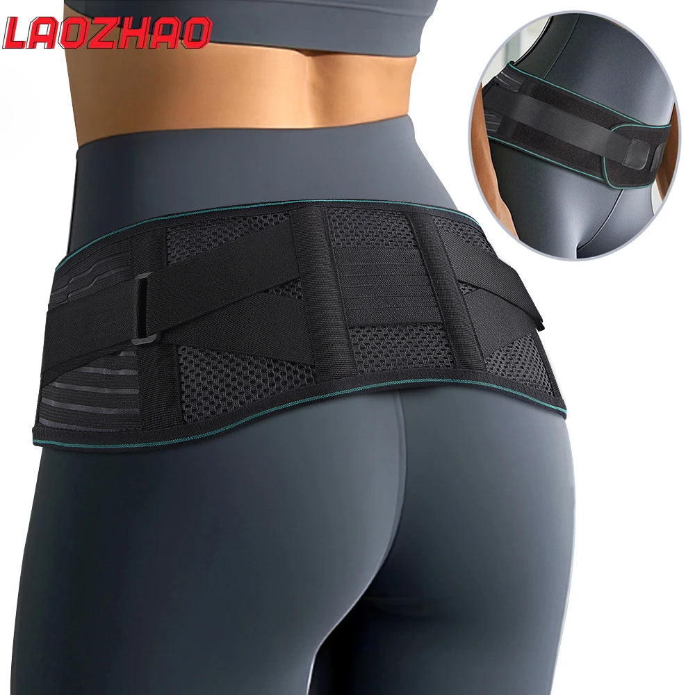 1PCS Lower Back Brace for Pain Relief – Adjustable Lumbar Support Belt for Sciatica- Breathable & Stabilizing with 4 Steel Stays - Sun Studio