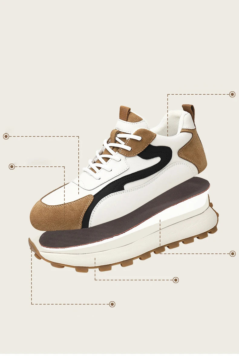 High Quality Flat/6/8 Cm Men Elevator Sneakers Summer Casual Trainers Height Increase Shoes Mesh Student Running Men Lift Shoes - Sun Studio