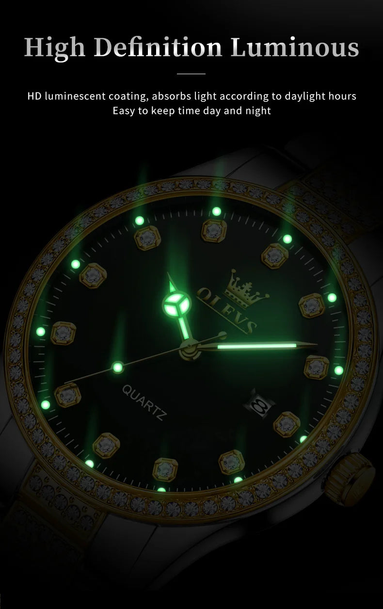 OLEVS New Fashion Mens Watches Top Brand Luxury Quartz Wrist Watch Man Sport Stainless Steel Watch for Men Reloj Hombre 2025 - Sun Studio