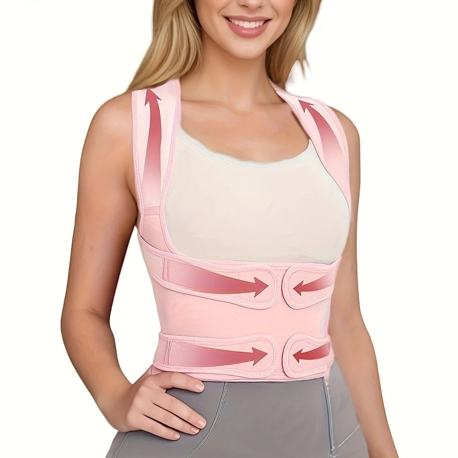 Back Brace Posture Corrector for Women and Men, Adjustable Shoulder Brace for Upper and Lower Back Pain Relief - Sun Studio