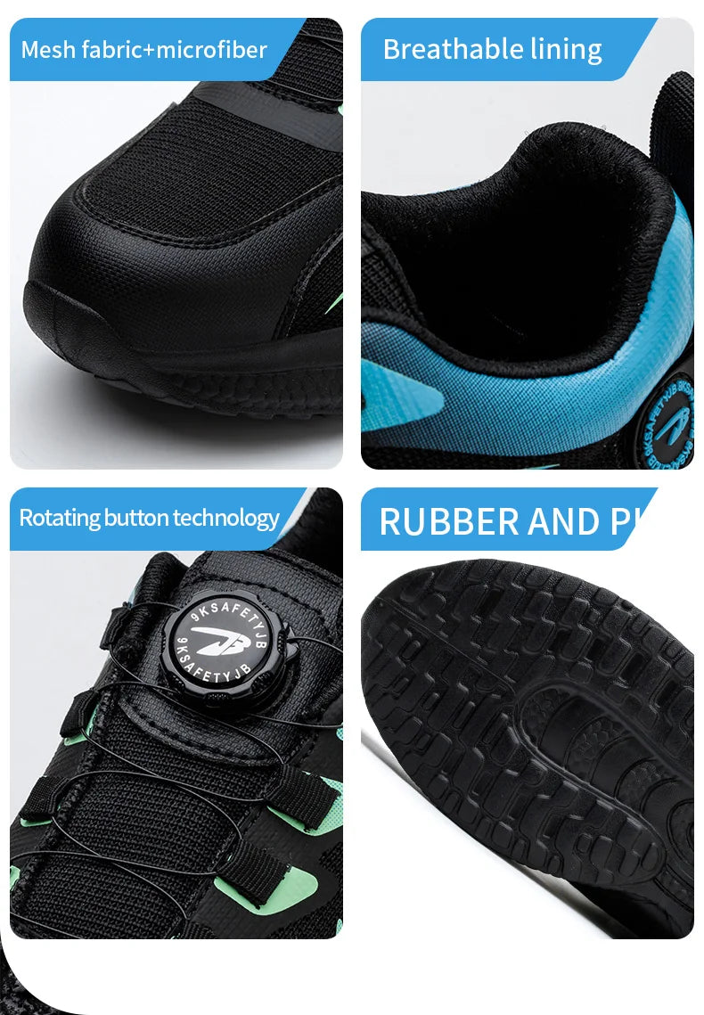 2026 Security Safety Shoes Men Rotating Button Work Sneakers Indestructible Shoes Puncture-Proof-men Sport Shoes Steel Toe Boots - Sun Studio