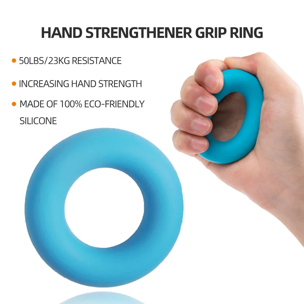 Gym Fitness Adjustable Count Hand Grip Set Finger Forearm Strength Muscle Recovery  Gripper Exerciser Trainer Ball Decompression - Sun Studio