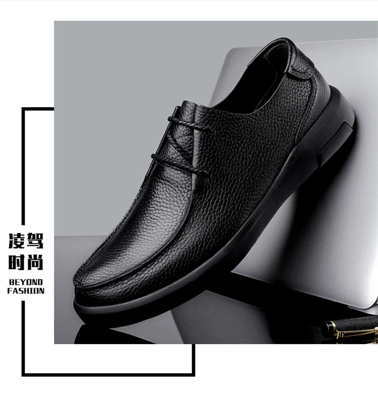 Casual Leather Shoes Men Loafers Trend Brand Business Shoes Autumn Slip on Flat Man Sneakes Comfortable Moccasins Zapatos Hombre - Sun Studio