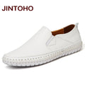 JINTOHO Große Größe Herren Echtes Leder Schuhe Slip-On Schwarze Schuhe Echtes Leder Mokassins Herren Schuhe Italienische Designer Schuhe