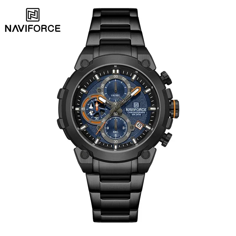 NAVIFORCE Herren Uhren Top Luxus Original Quarz Armbanduhr für Männer Chronograph Kalender Wasserdicht Herren Uhr Relojes Hombre