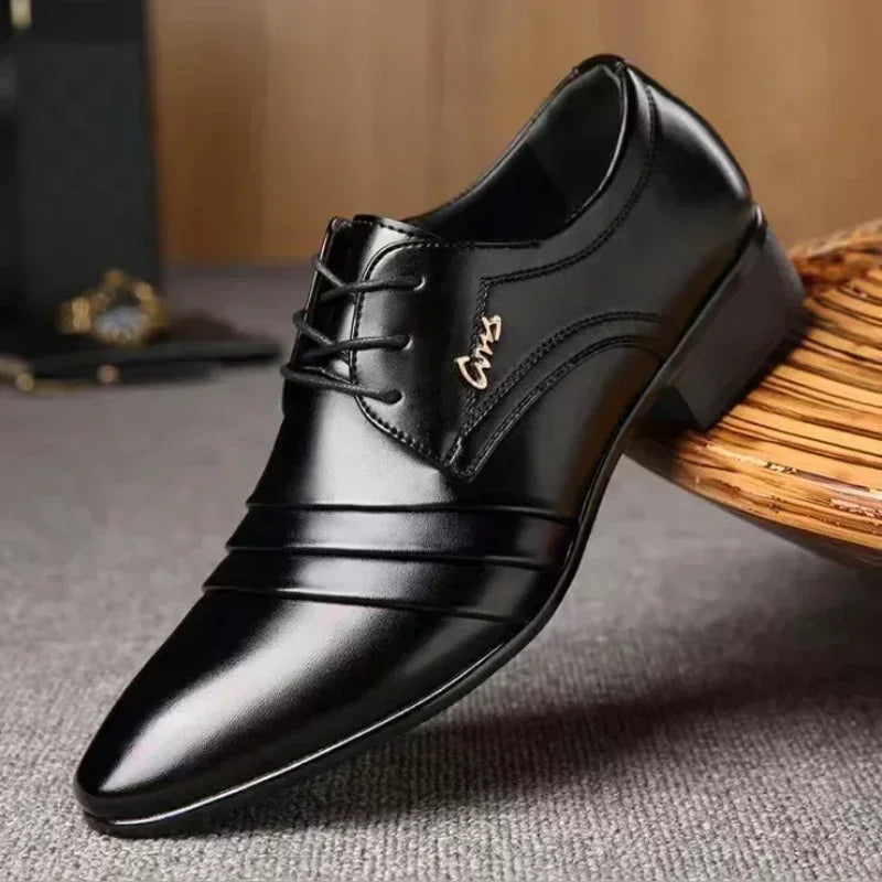 Business Men Dress Shoes Luxury Mens Dress Shoes Patent Leather Oxford for Men Oxfords Footwear High Quality Leather 2025 - Sun Studio