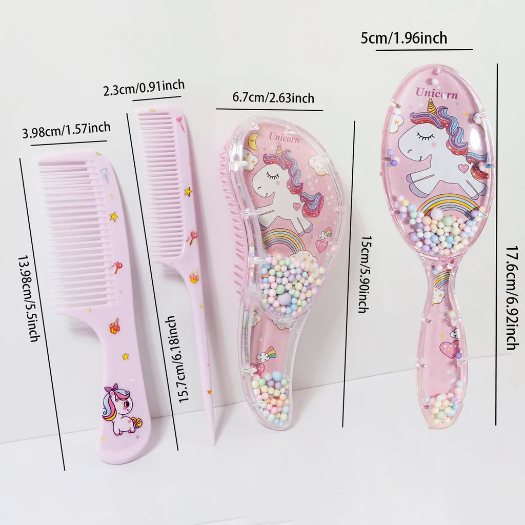 3pcs cartoon comb set, wet and dry dual-use, hair styling, suitable for any hair texture, gift set, special for real hair wigs - Sun Studio