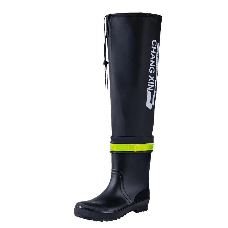 Men's Rain Boots Fashion High-Top Rain Boots for Outer Wear Long-Tube Waterproof and Non-Slip Couple Style Outdoor Fishing Boots - Sun Studio