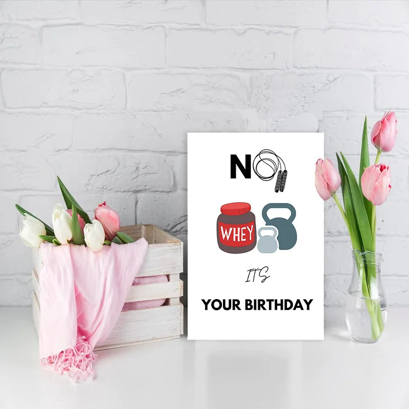1pc, No Way Gym Card, man Gym Gifts, Gym Card for Him, Birthday Card, Funny Gym Card, Gym Birthday, Creative Gym Card. - Sun Studio