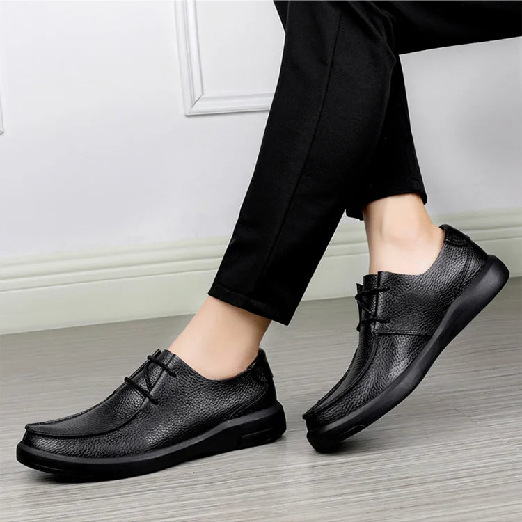 Casual Leather Shoes Men Loafers Trend Brand Business Shoes Autumn Slip on Flat Man Sneakes Comfortable Moccasins Zapatos Hombre - Sun Studio